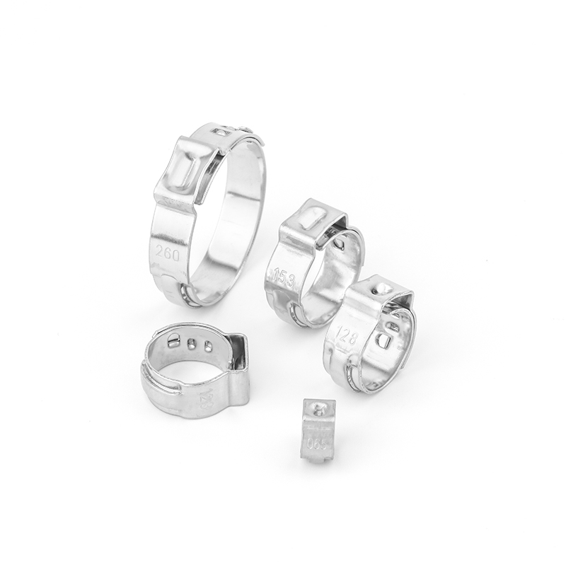 single ear stepless hose clamps
