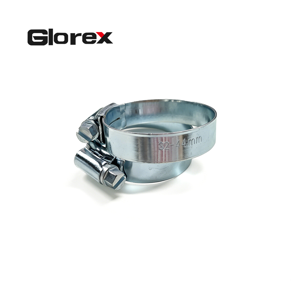 Galvanized Worm Gear Hose Clamp with Hexagon Nut