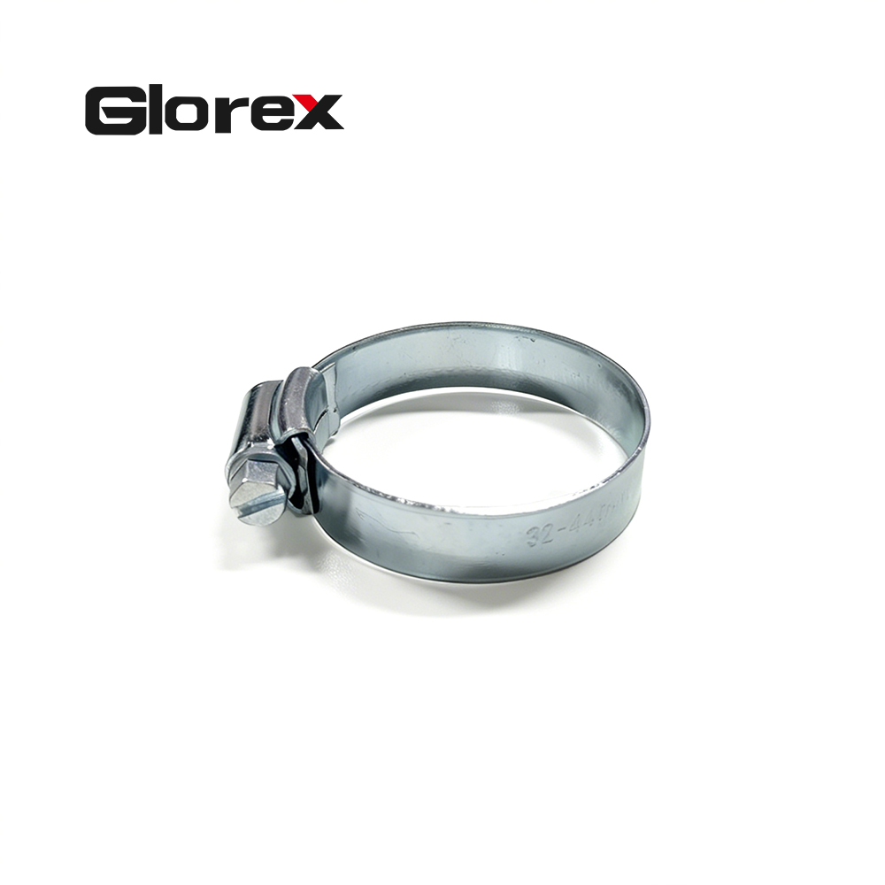 Galvanised iron Worm Drive Hose Clamp