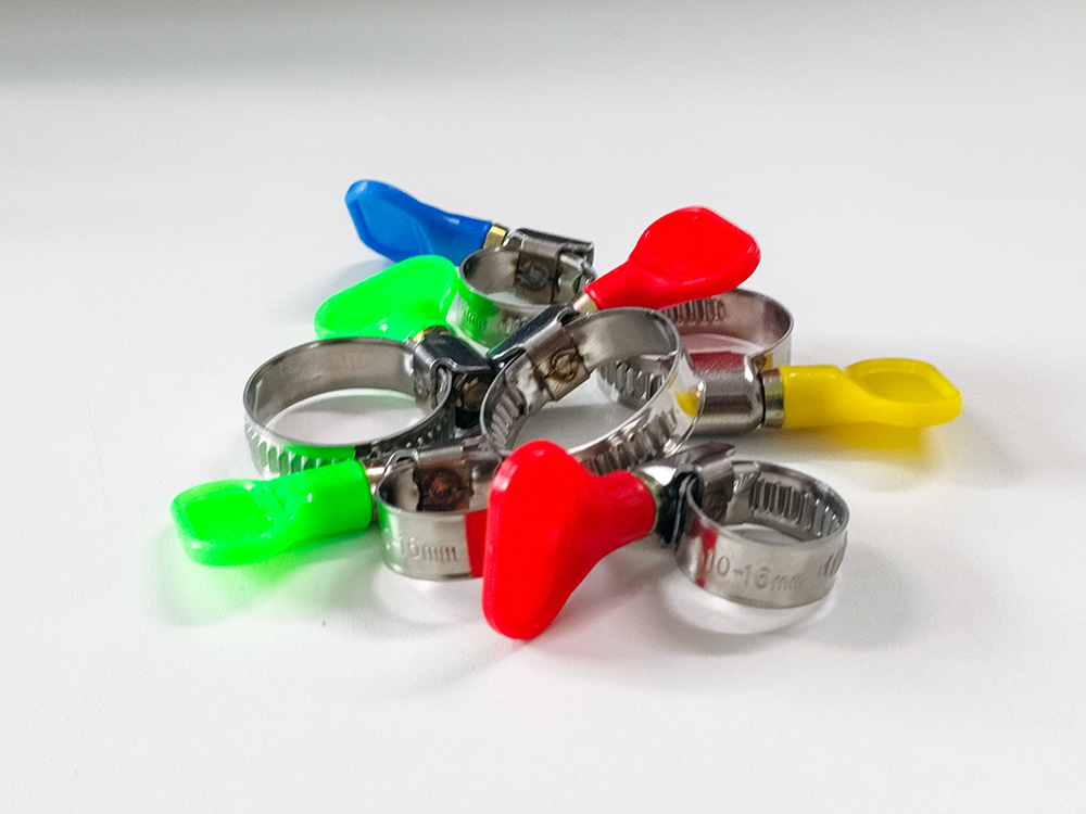 German-style Hose Clamp with Plastic Butterfly Handle