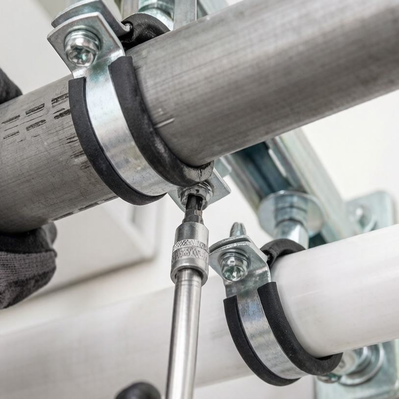 Rubber Lined Clip Galvanised