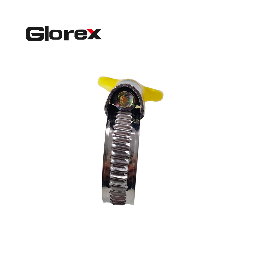Worm Drive Hose Clamp with Plastic Butterfly Handle