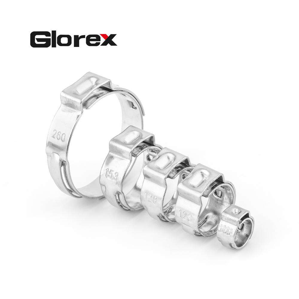 single ear stepless hose clamps